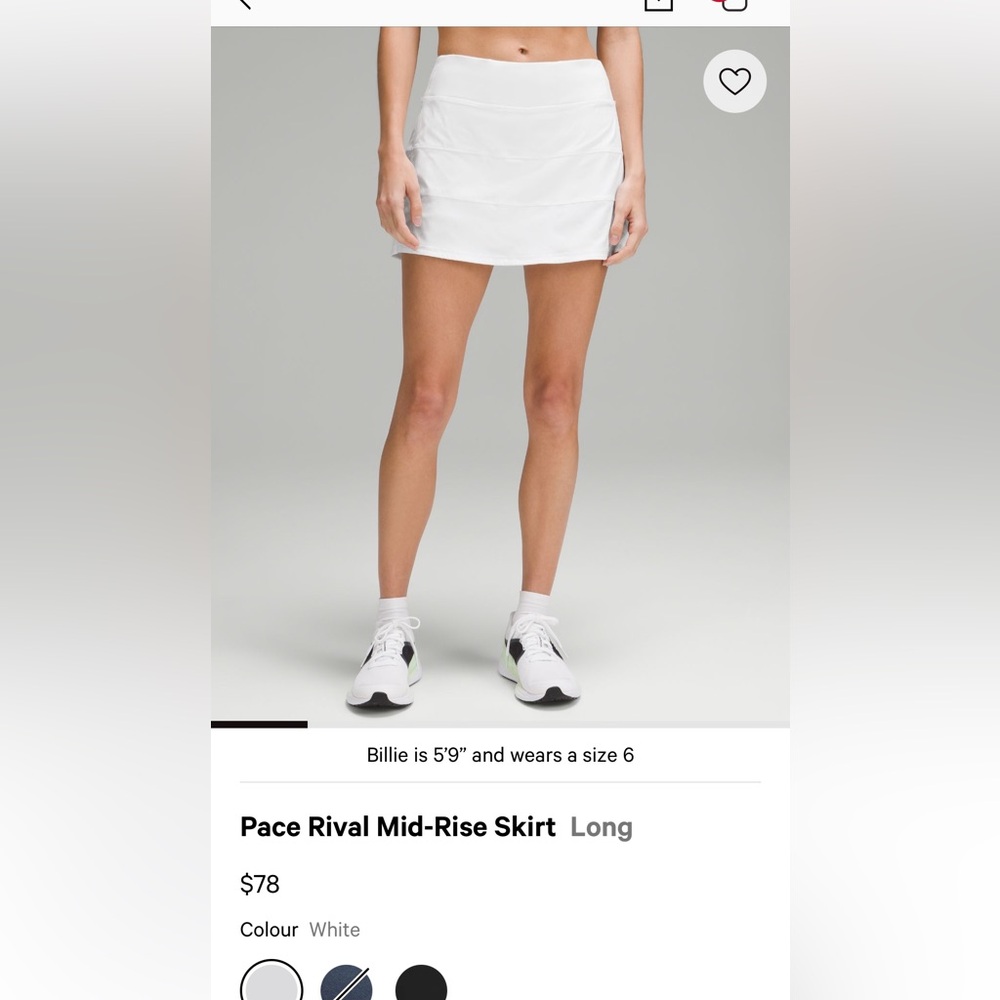 Lululemon Athletica White Mini Skirt